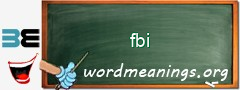 WordMeaning blackboard for fbi